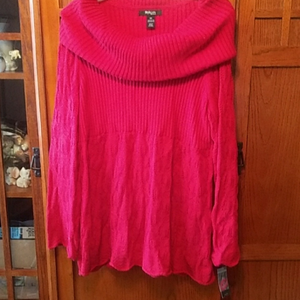 Red baby doll sweater